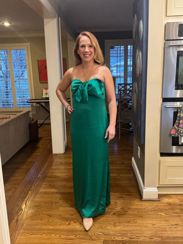 Lilly Pulitzer Bow Dress Women's Lilly Pulitzer Carlynn Satin Maxi Bow Dress  Lily Pulitzer Dress