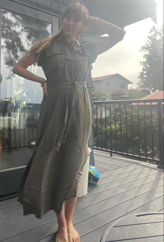 Armoire | Rent this Calvin Klein Linen Blend Belted Maxi