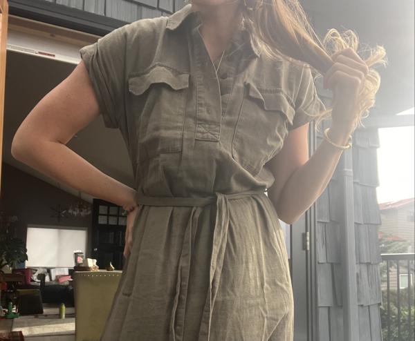 Armoire | Rent this Calvin Klein Linen Blend Belted Maxi
